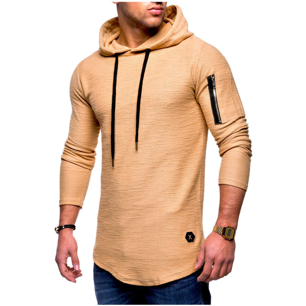 Herren lässiger Kapuzenpullover mit modischem Reißverschluss ModeGeist