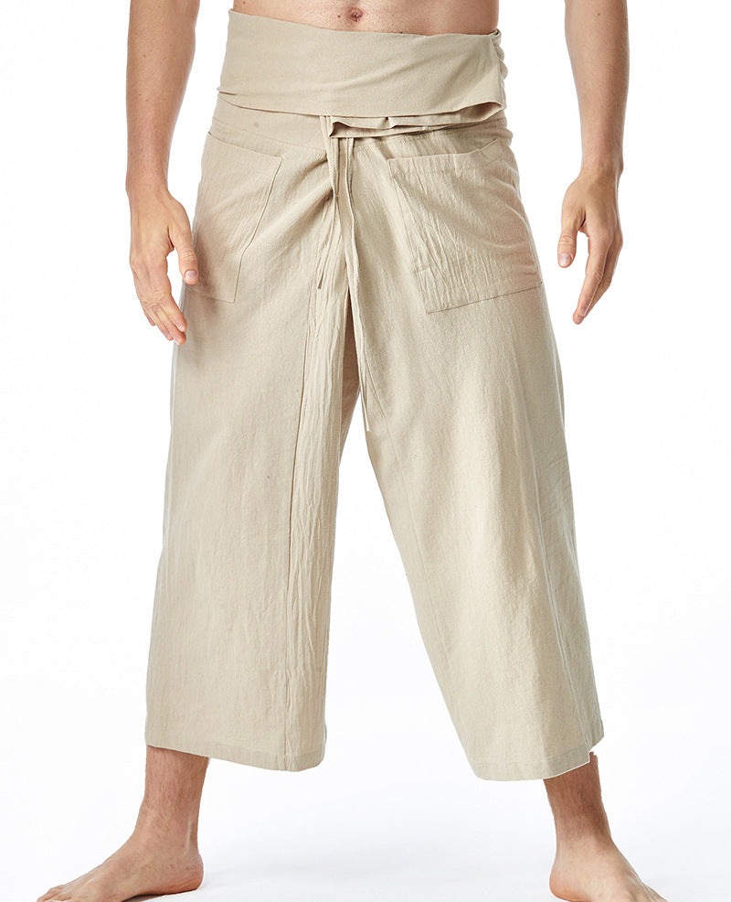 Herren lässige Bundfaltenhose mit praktischen Seitentaschen ModeGeist