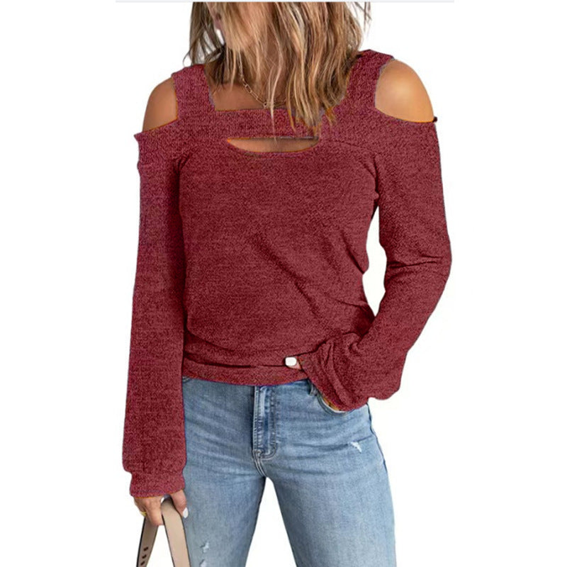 Trendiges Damen-Langarm-Shirt mit Ausschnitten von MODEGEIST