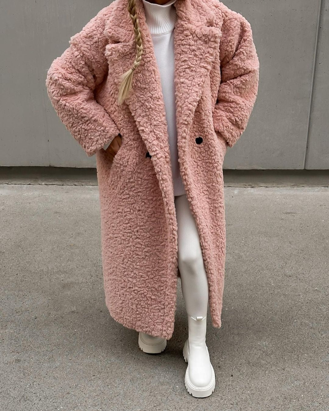 Damen Kuschelige Teddyfelljacke im eleganten Oversize-Design ModeGeist