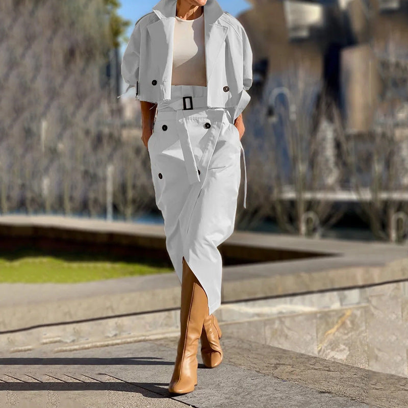 Damen modische Jacke und Rock Set ModeGeist