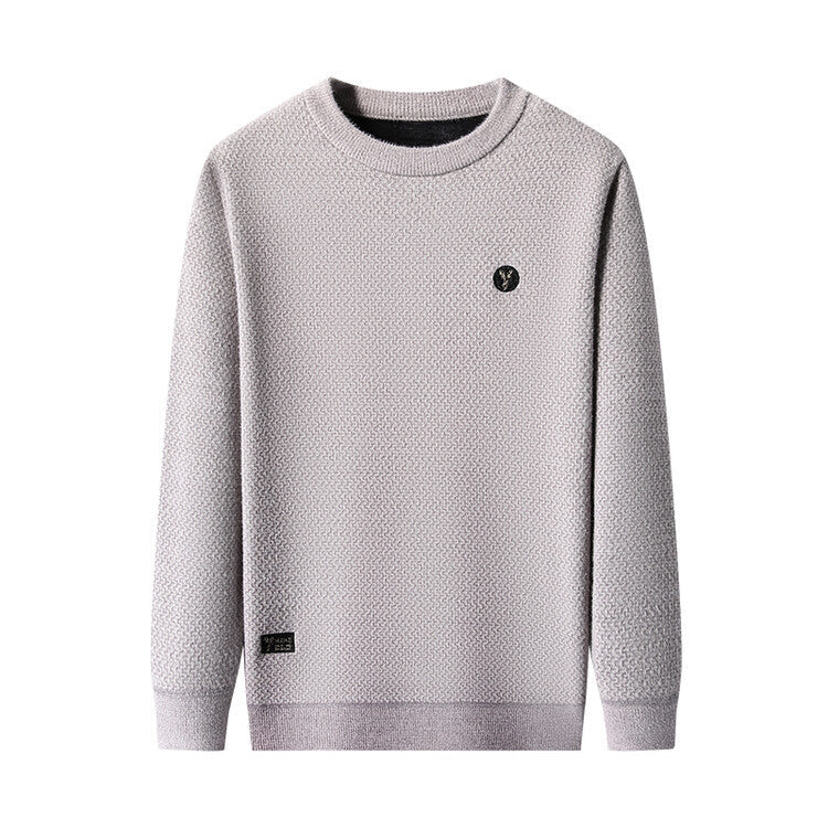 Herren Strukturierter Pullover mit Rundhalsausschnitt und hochwertiger Stricktextur ModeGeist