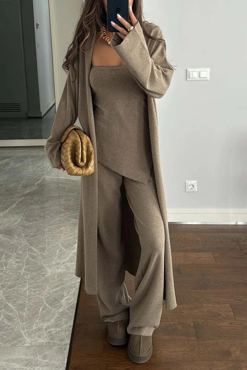 Damen Bequemes Strickanzug Set ModeGeist