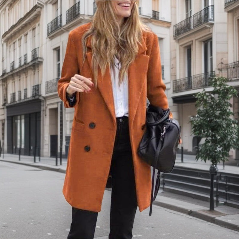 Damen Eleganter Boucle-Trenchcoat ModeGeist