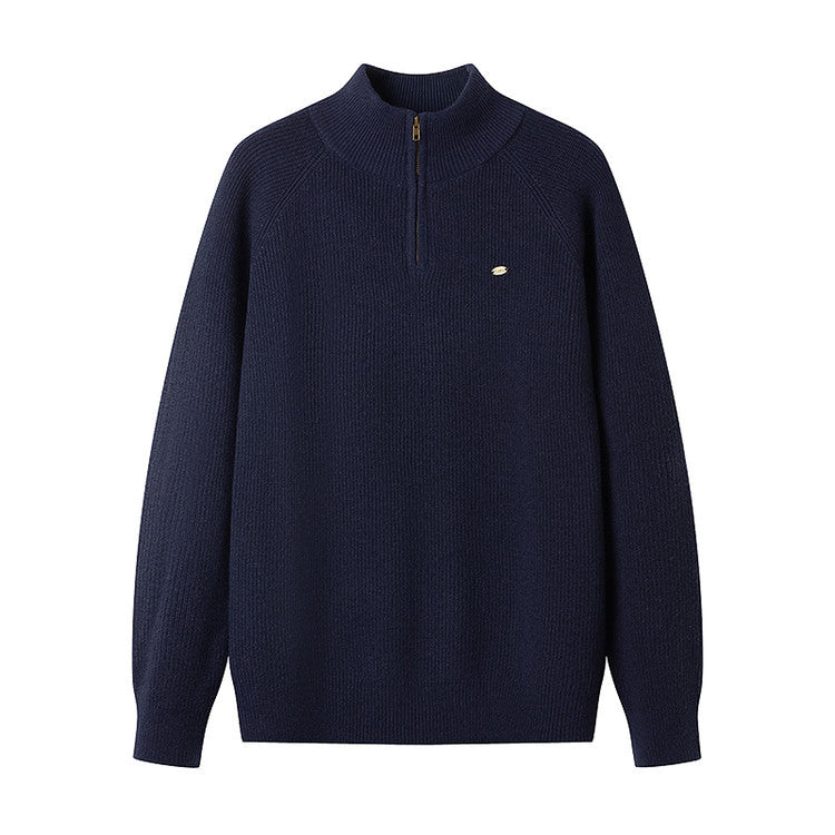 Herren Strickpullover mit halbem Reißverschluss ModeGeist