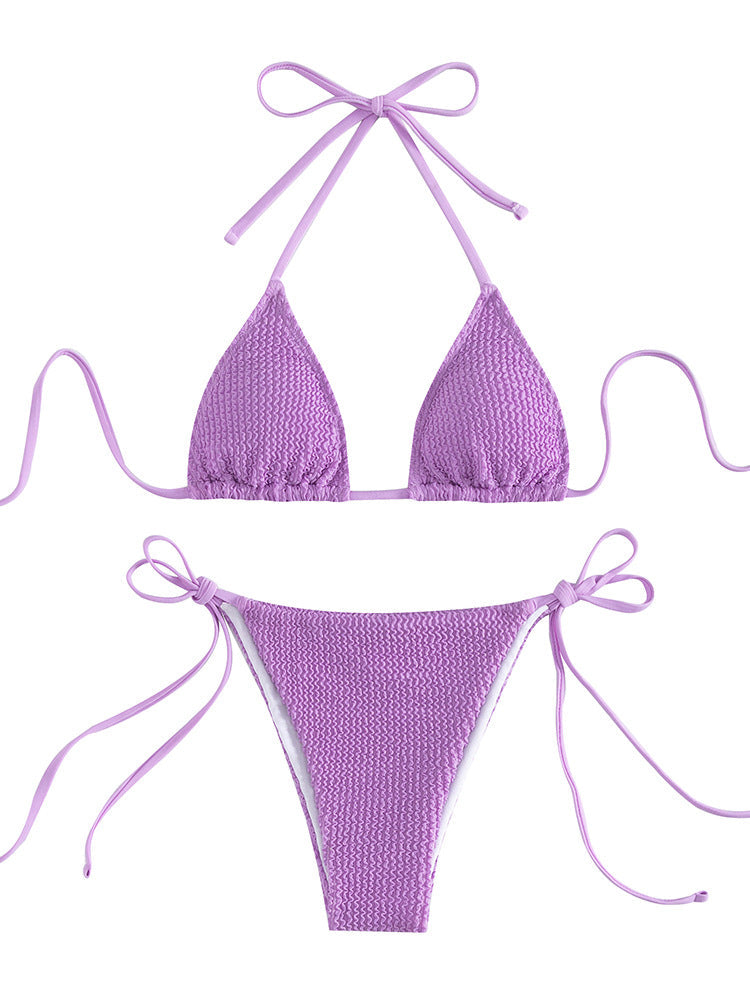 Frauen Dreieck-Bikini mit Raffung und verstellbaren Trägern MODEGEIST