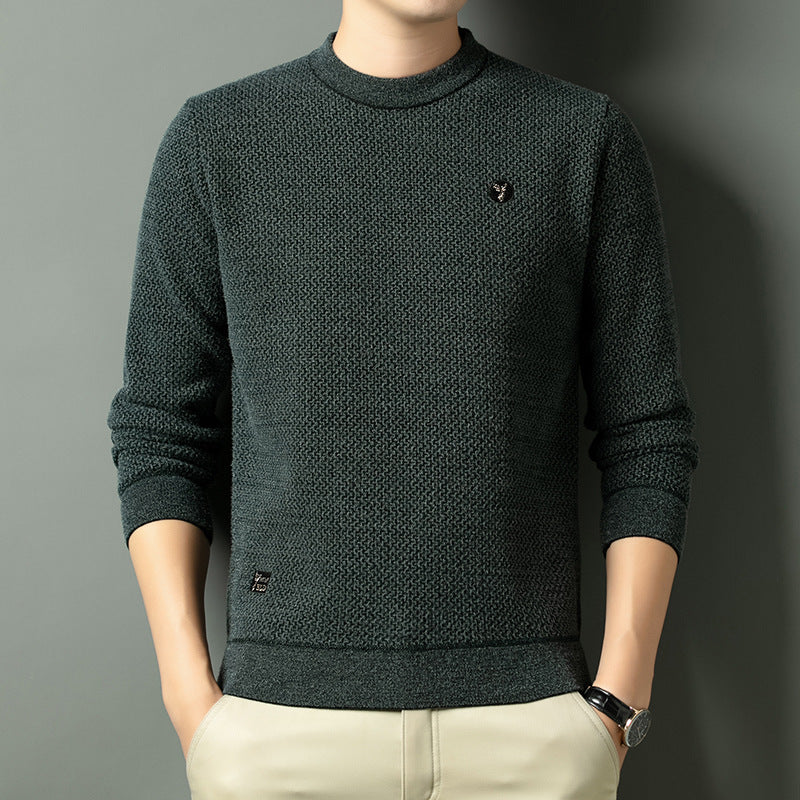 Herren Strukturierter Pullover mit Rundhalsausschnitt und hochwertiger Stricktextur ModeGeist