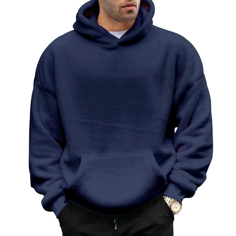 Herren kuscheliger Fleece Hoodie mit Kängurutasche ModeGeist