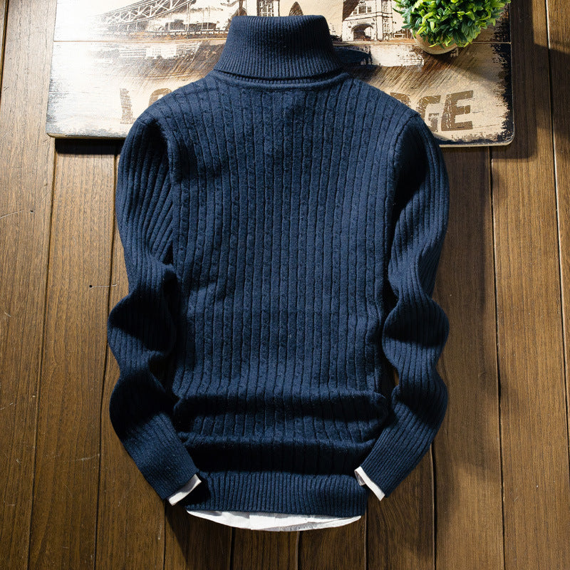Herren Rollkragenpullover mit Zopfmuster ModeGeist