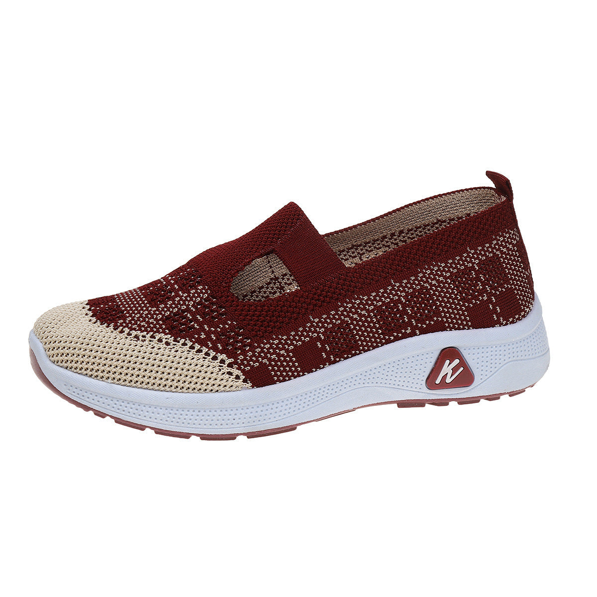 Modischer Damen-Sneaker mit Slip-On-Funktion und elastischem Obermaterial