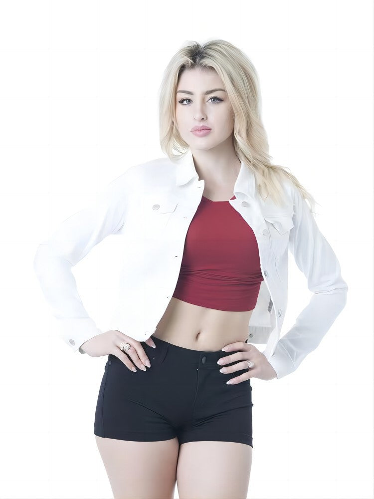 Damen lässige Jeansjacke ModeGeist