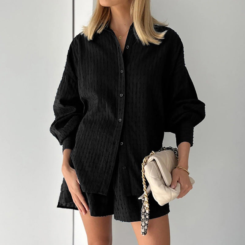 Damen Lässiges Oberteil und Shorts Set mit luftiger Passform ModeGeist