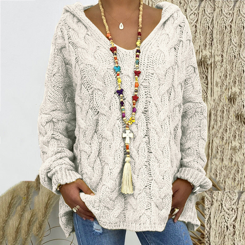 Capri-Style V-Neck Hoodie