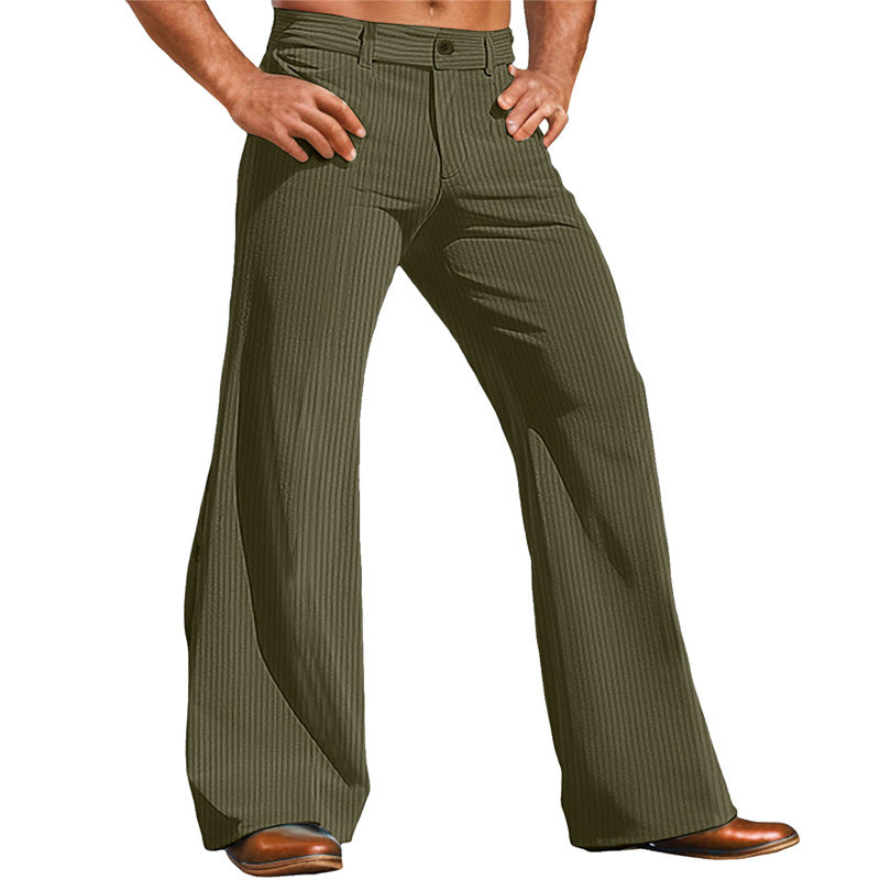 Herren elegante Flared Hose im Vintage-Stil mit Streifenmuster ModeGeist