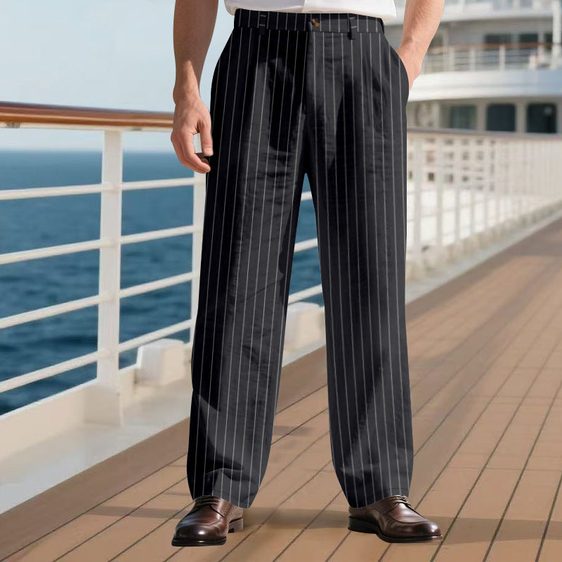 Herren elegante Anzughose mit schmalen Nadelstreifen ModeGeist