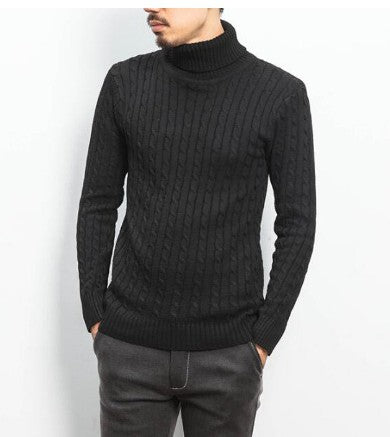 Herren modischer Rollkragenpullover mit strukturierter Strickoptik ModeGeist