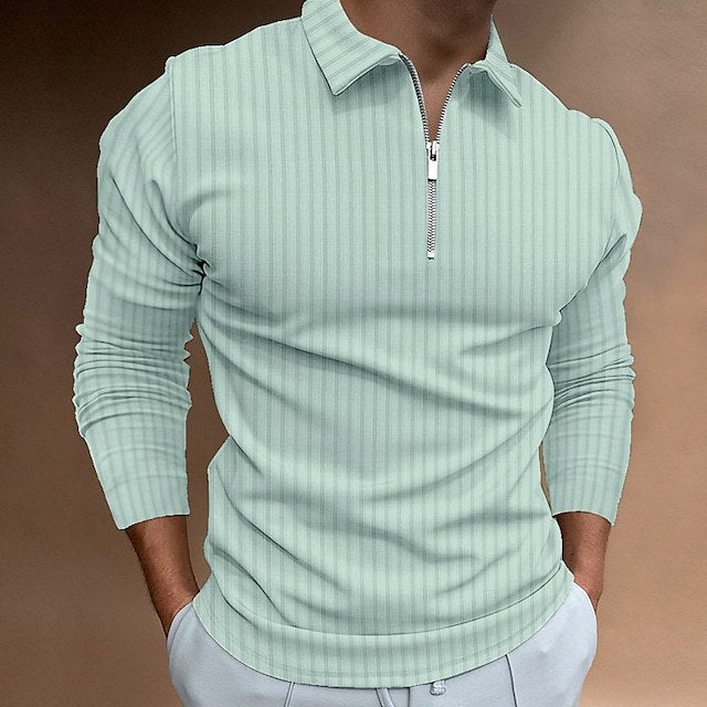 Herren modischer Poloshirt mit Reißverschluss ModeGeist