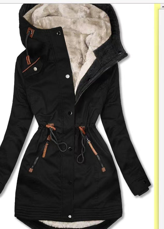 Damen Wintersaison Parka mit warmer Fleece-Fütterung ModeGeist