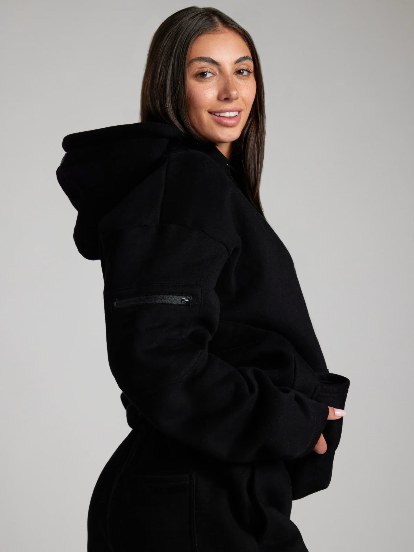 Damen entspannender Hoodie mit integrierter Schlafaugenmaske ModeGeist