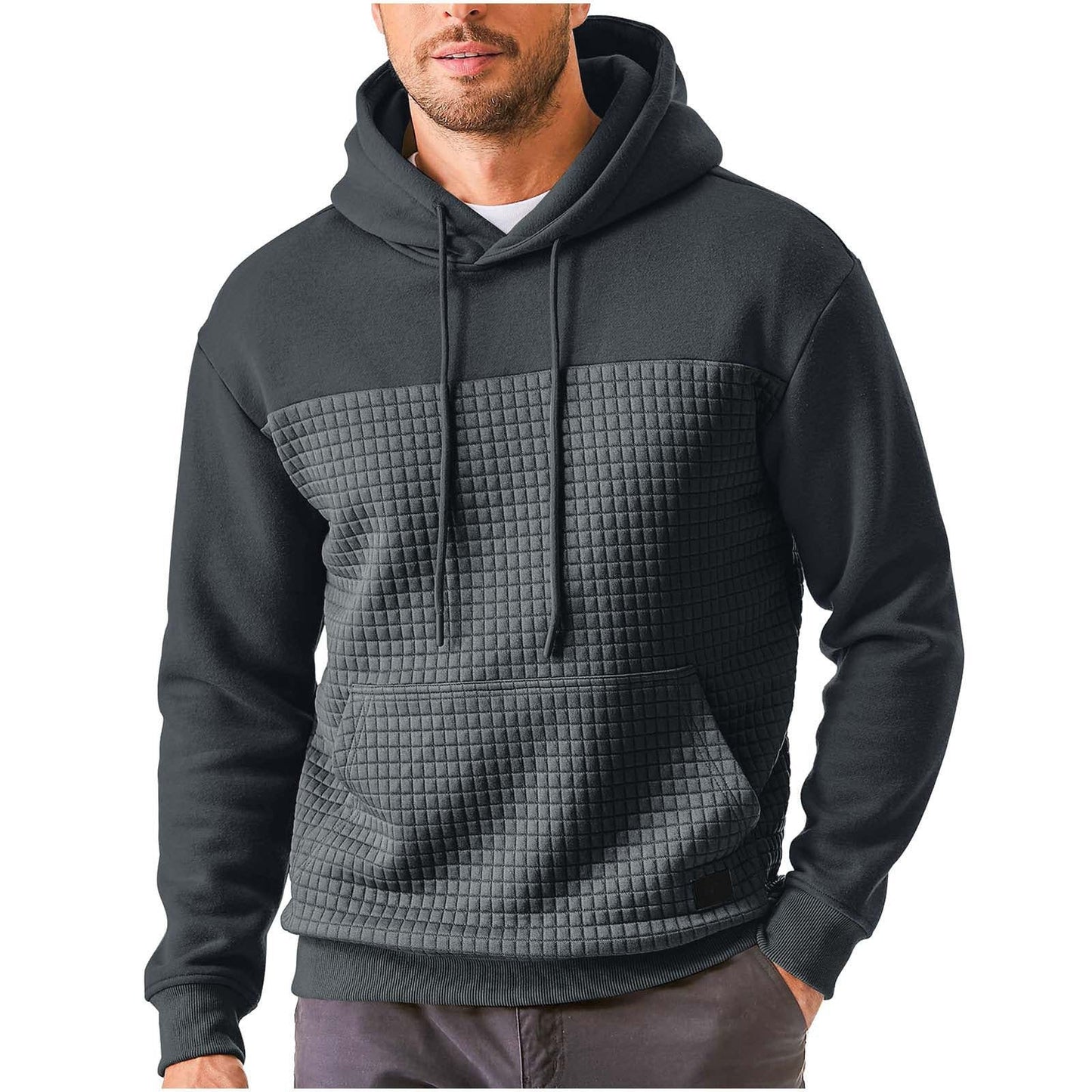 Herren Kapuzenpullover mit strukturiertem Obermaterial ModeGeist