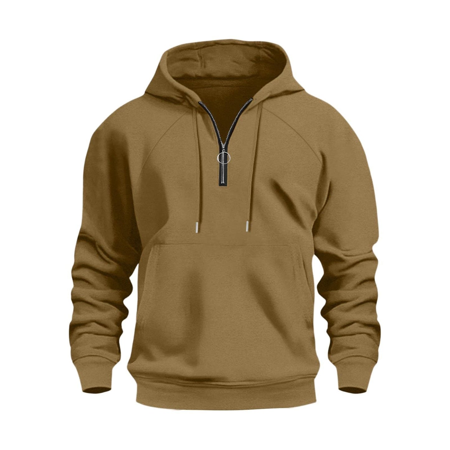 Herren funktionale Kapuzenpullover mit halbem Reißverschluss ModeGeist