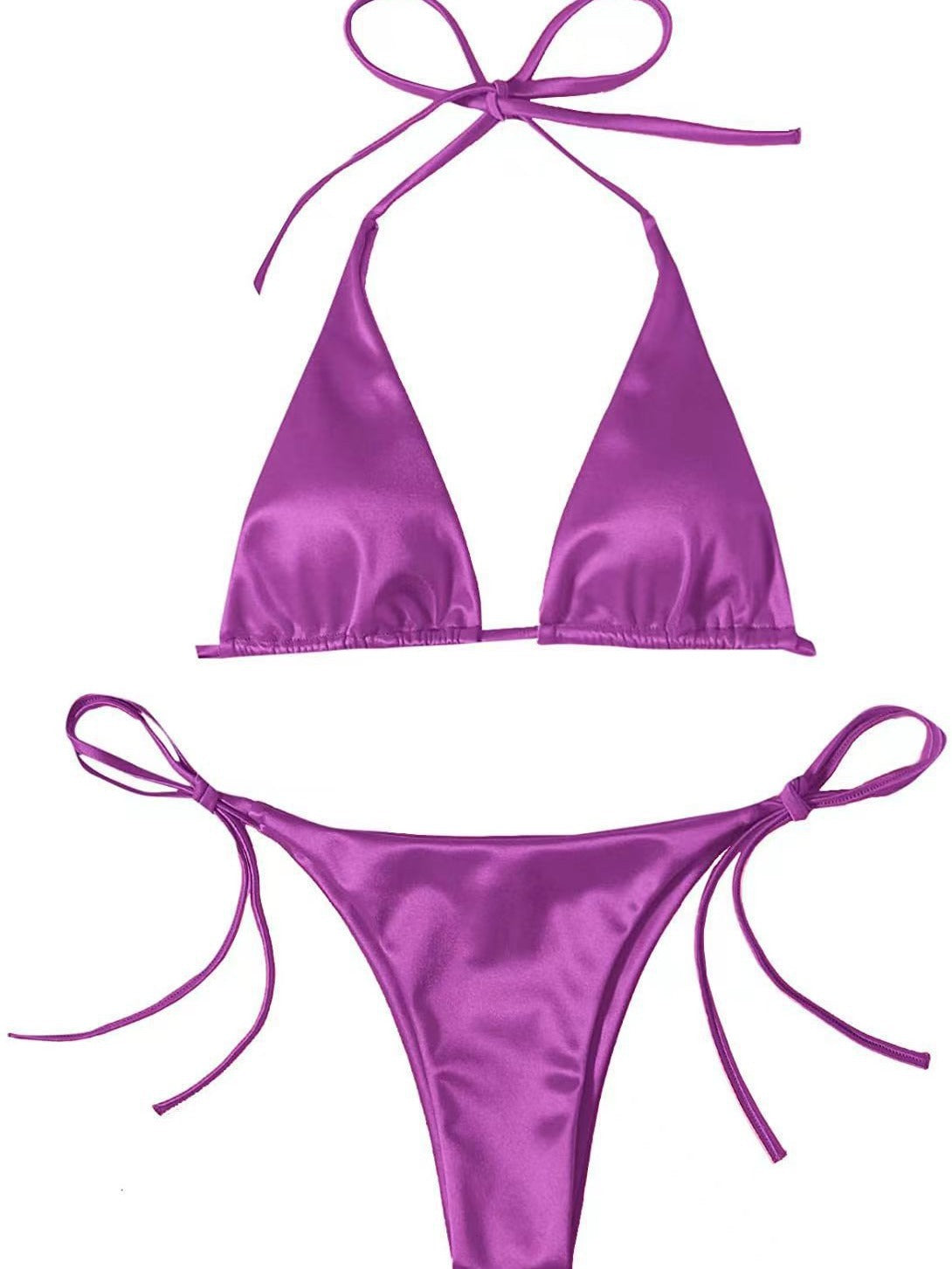 Elegantes Damen Bikini-Set mit Dreieck-Oberteil, verstellbaren Trägern und hohem Schnitt von MODEGEIST