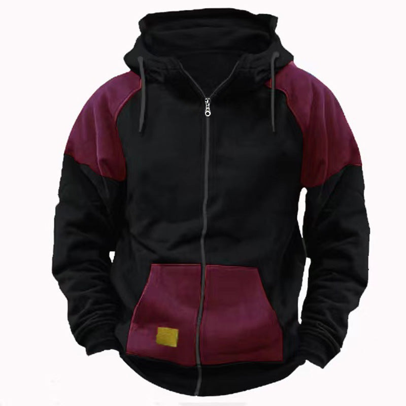 Herren sportliche Kapuzenjacke mit modischen Kontrastdetails ModeGeist