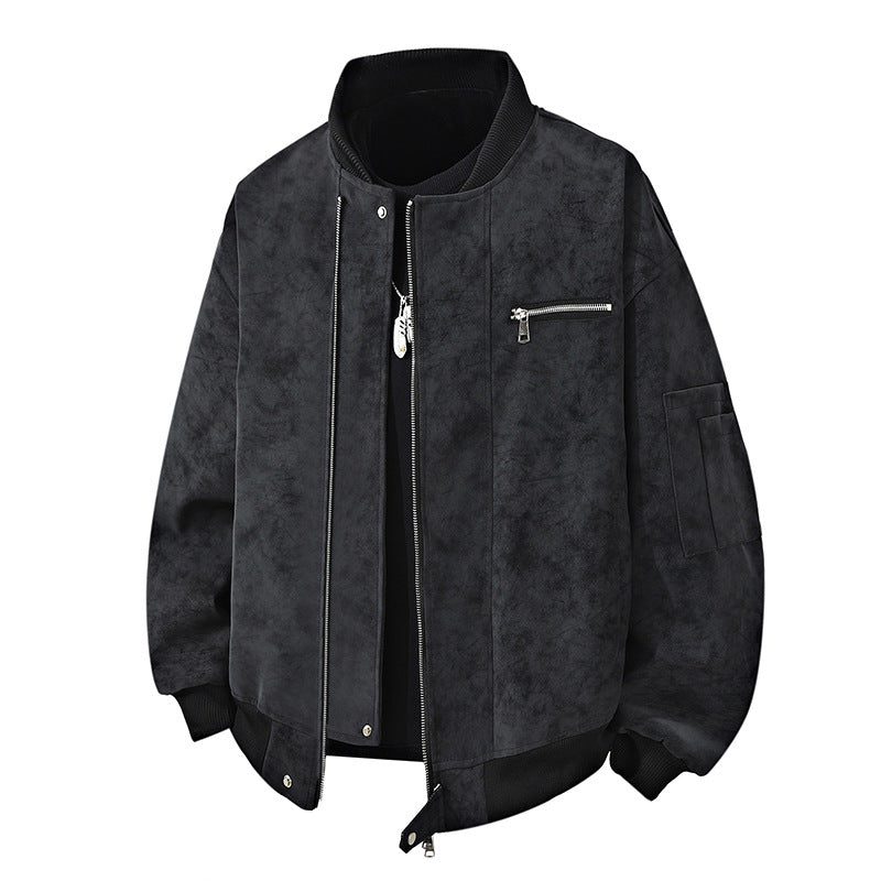 Herren Trendige Bomberjacke im Vintage-Look mit praktischem Reißverschluss und stylischen Details ModeGeist
