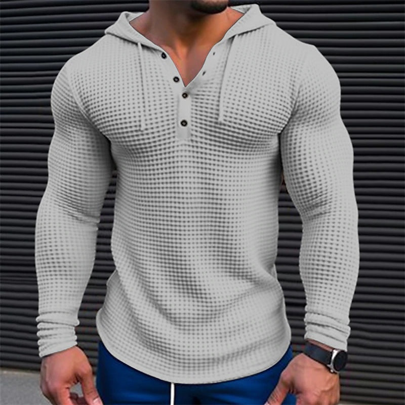 Herren Hoodie mit strukturiertem Design und Kragen ModeGeist