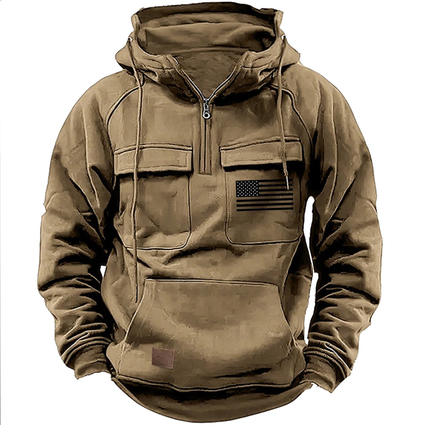 Herren praktische Kapuzenpullover mit zahlreichen Taschen ModeGeist