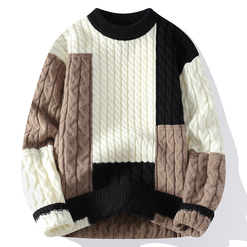 Herren modischer Pullover im Kabelstrickdesign ModeGeist
