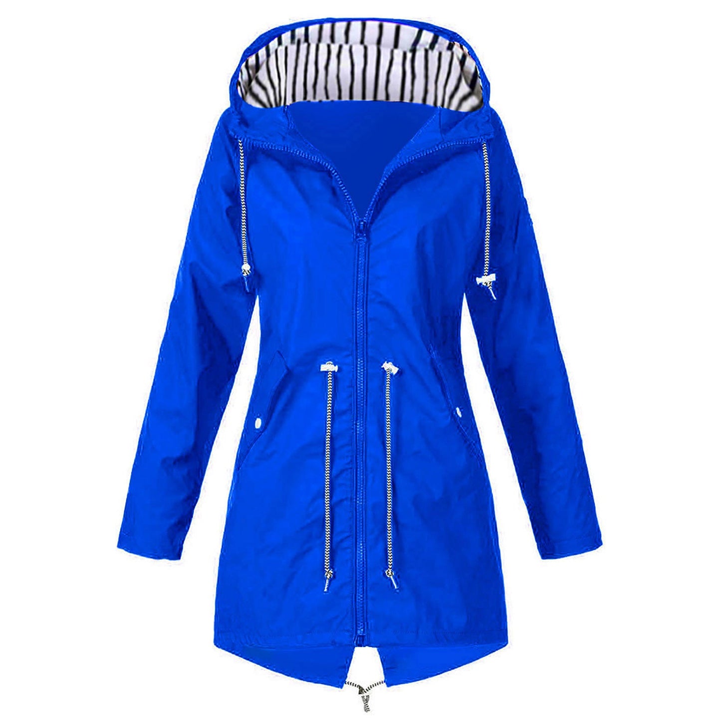 Damen wasserabweisende Freizeitjacke mit verstellbarem Kapuzenkragen und funktionalen Taschen ModeGeist