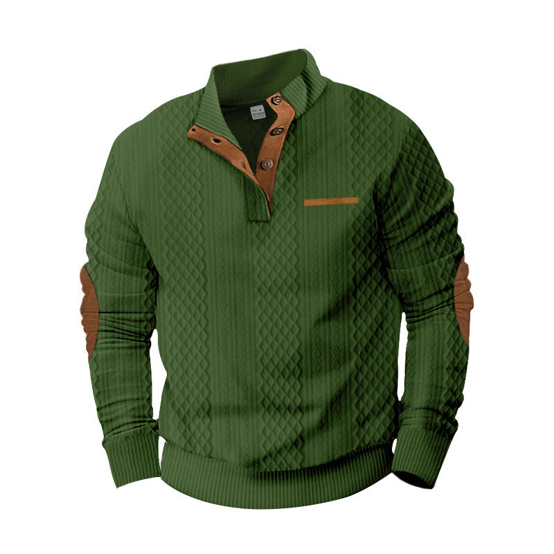 Herren komfortabler Strickpullover mit strukturiertem Design und eleganten applikationen ModeGeist