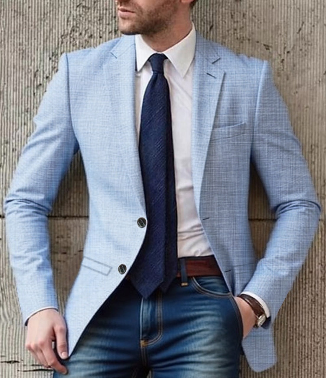 Herren eleganter und strukturierter Blazer mit modischen Details ModeGeist