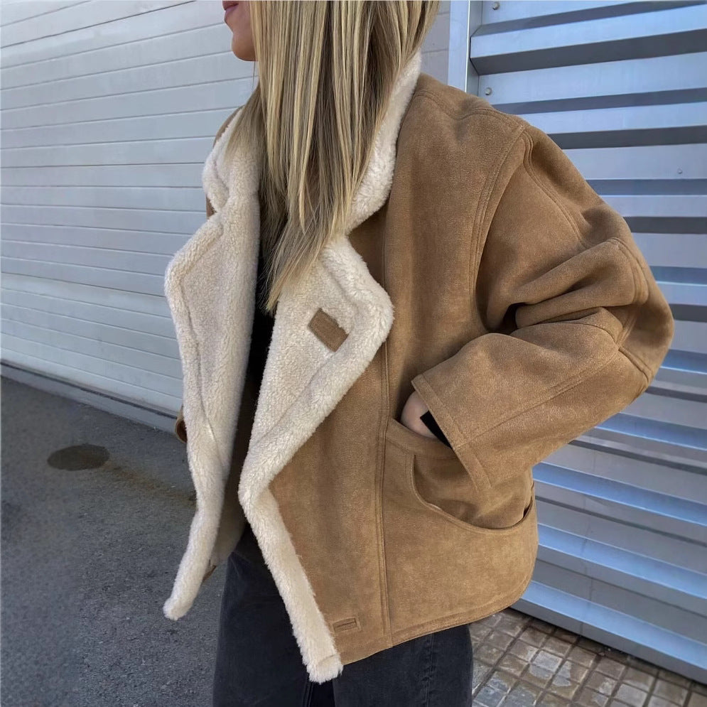 Damen Oversized-Winterjacke mit Plüsch ModeGeist