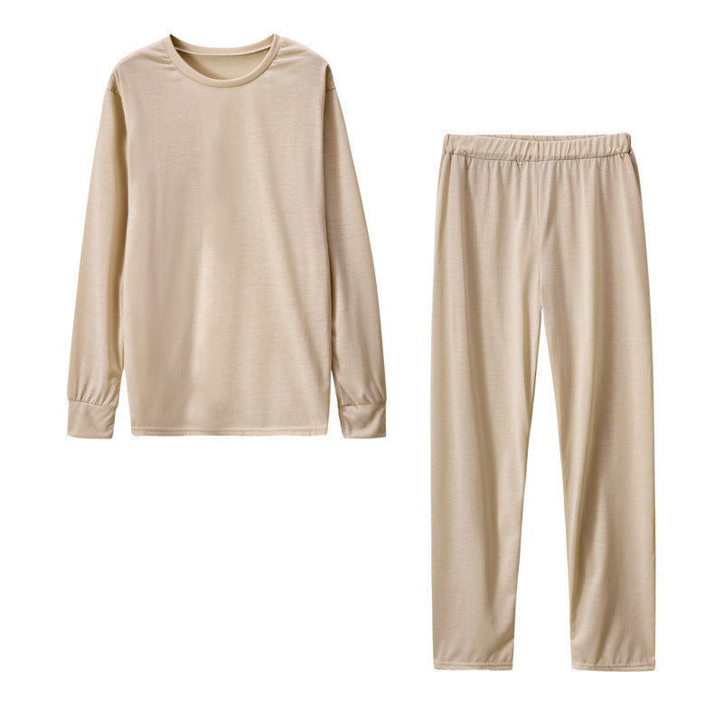 Damen Langarm Schlafanzug Set mit elastischen Hosen ModeGeist