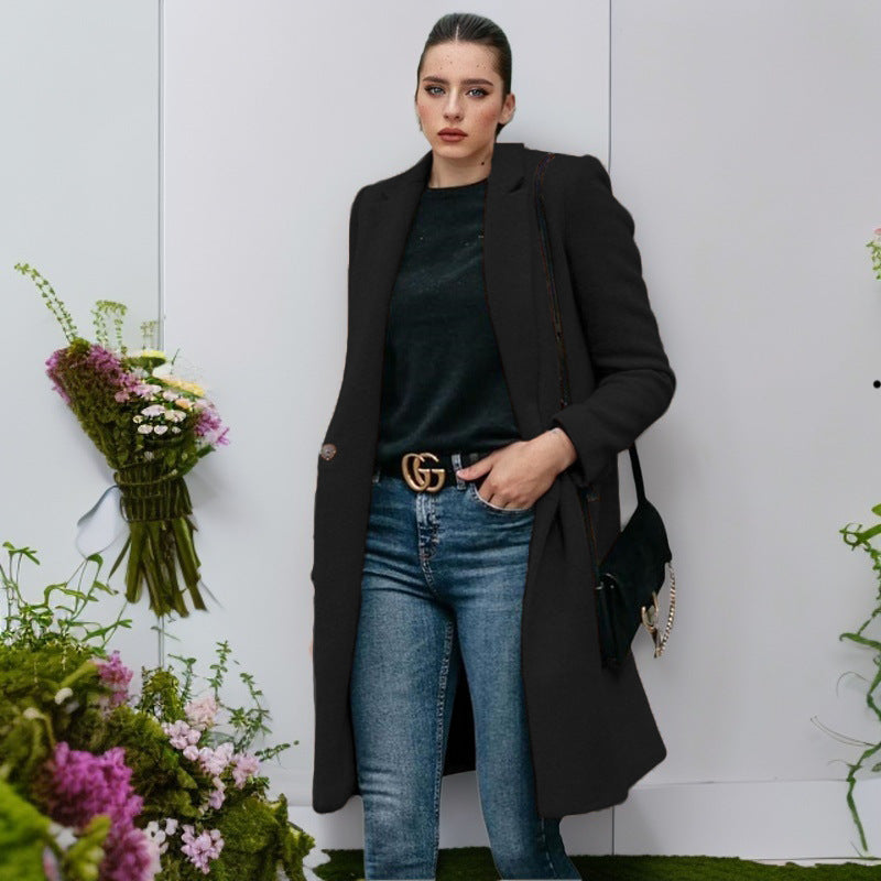 Damen elegante und bequeme Wollmantel ModeGeist