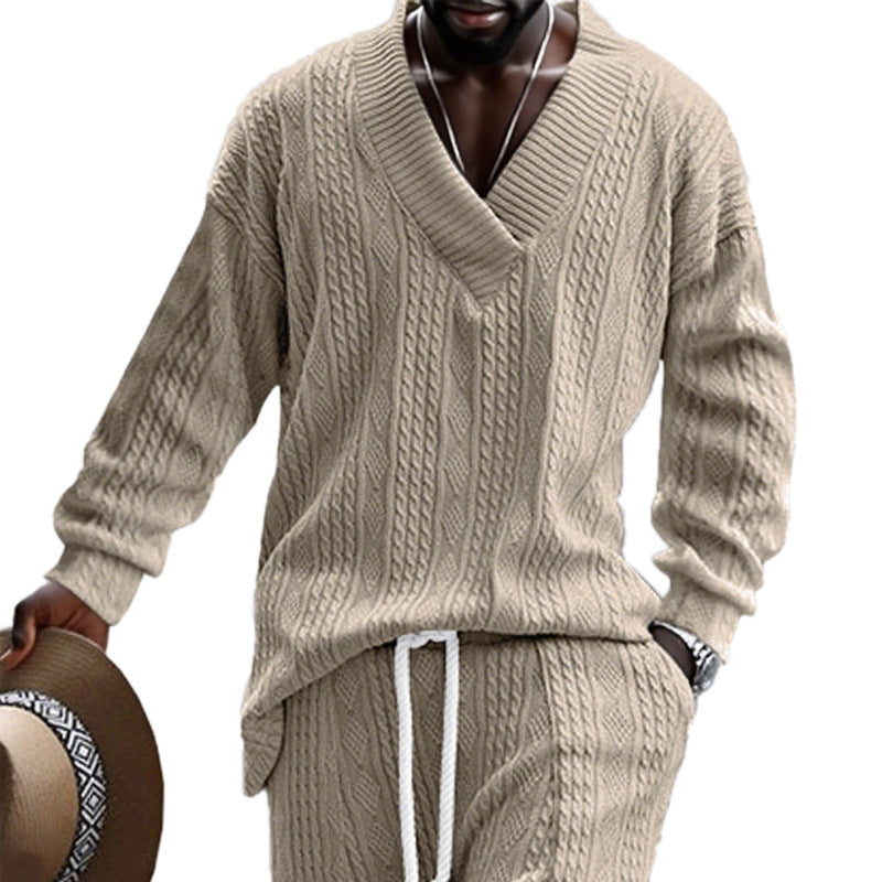 Herren Strickpullover mit modernem V-Ausschnitt und lässigem Design ModeGeist