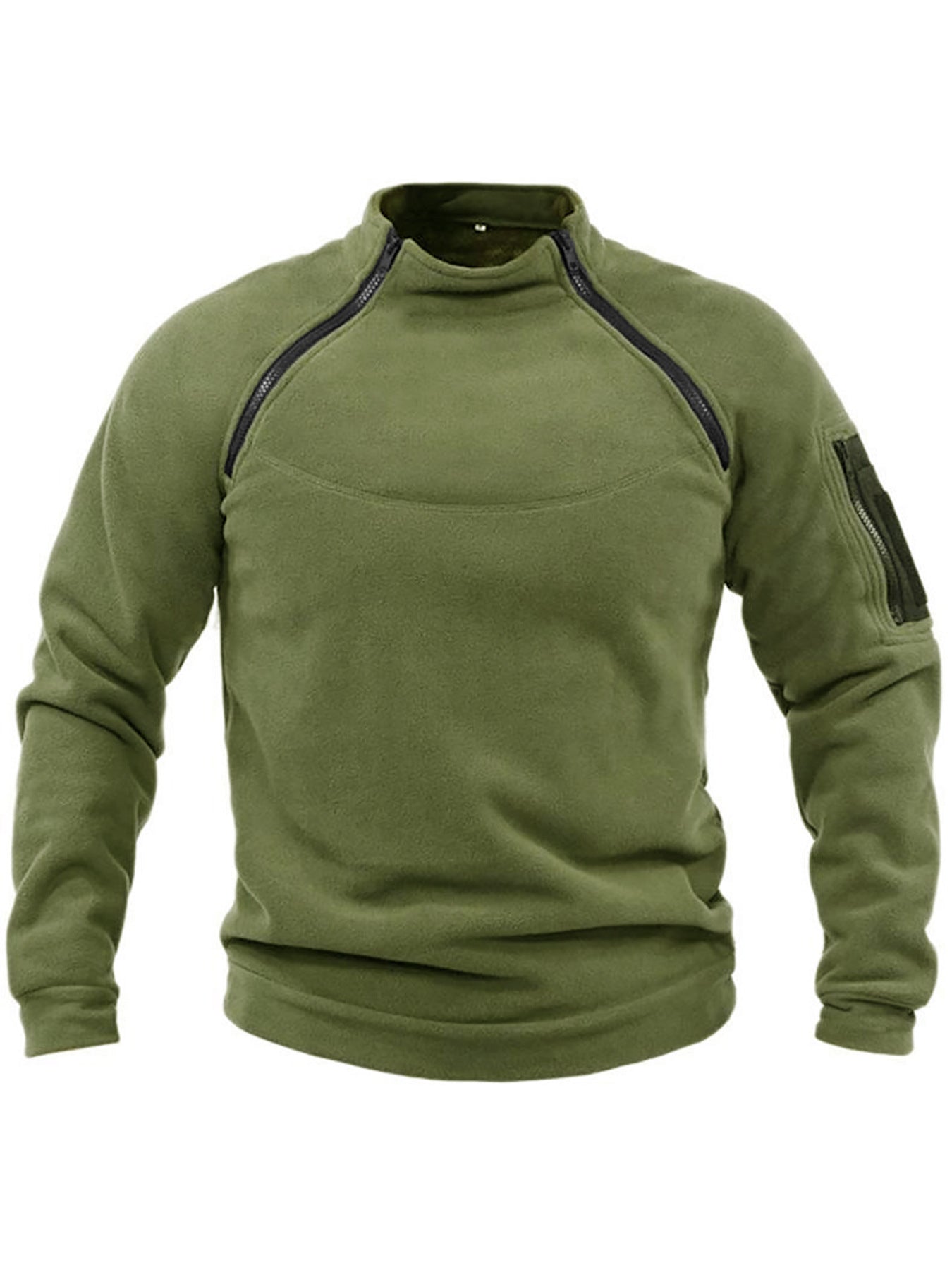 Herren Thermo-Fleecepullover mit hochschließendem Kragen und praktischen Taschen ModeGeist