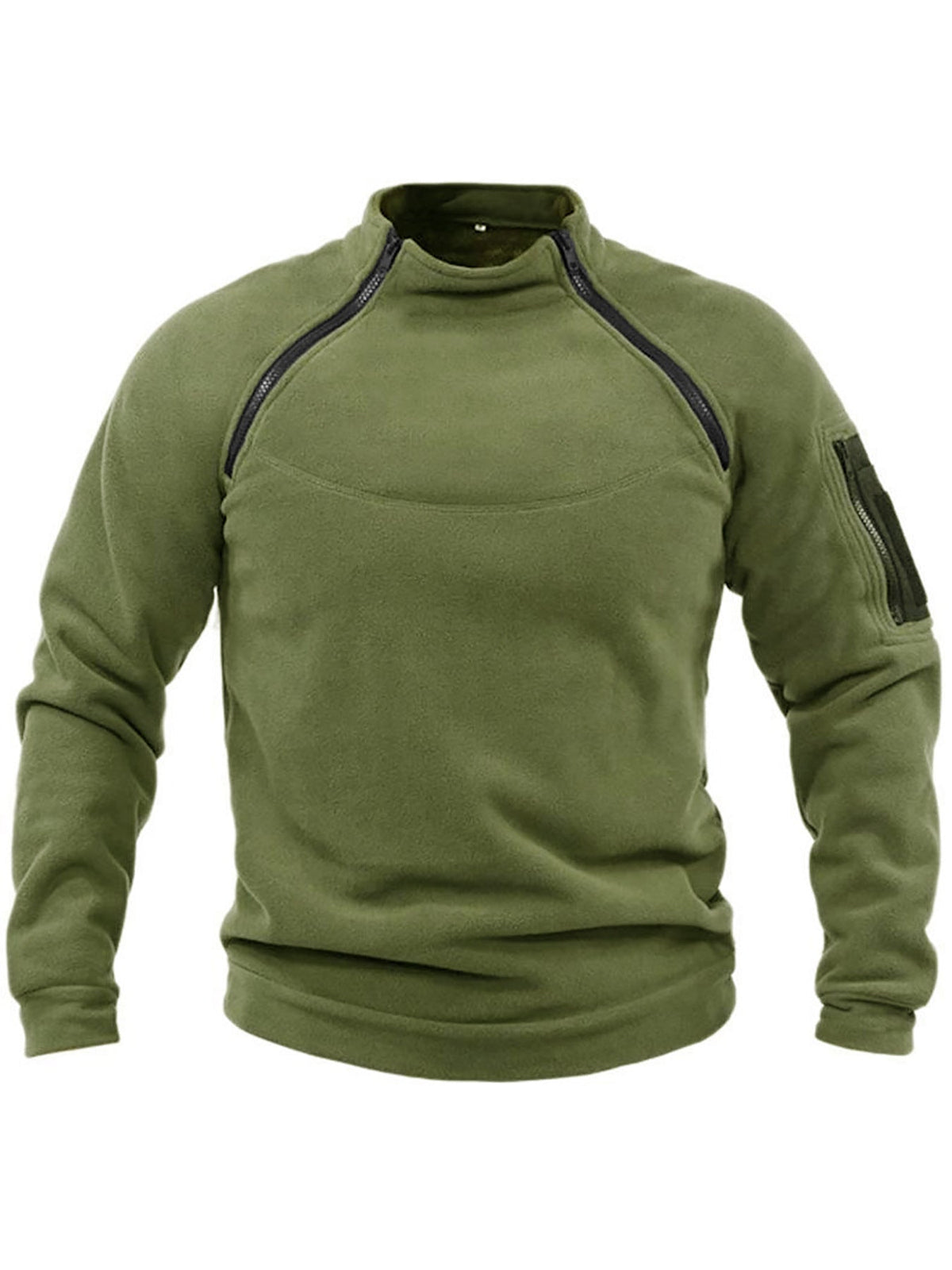 Herren Thermo-Fleecepullover mit hochschließendem Kragen und praktischen Taschen ModeGeist
