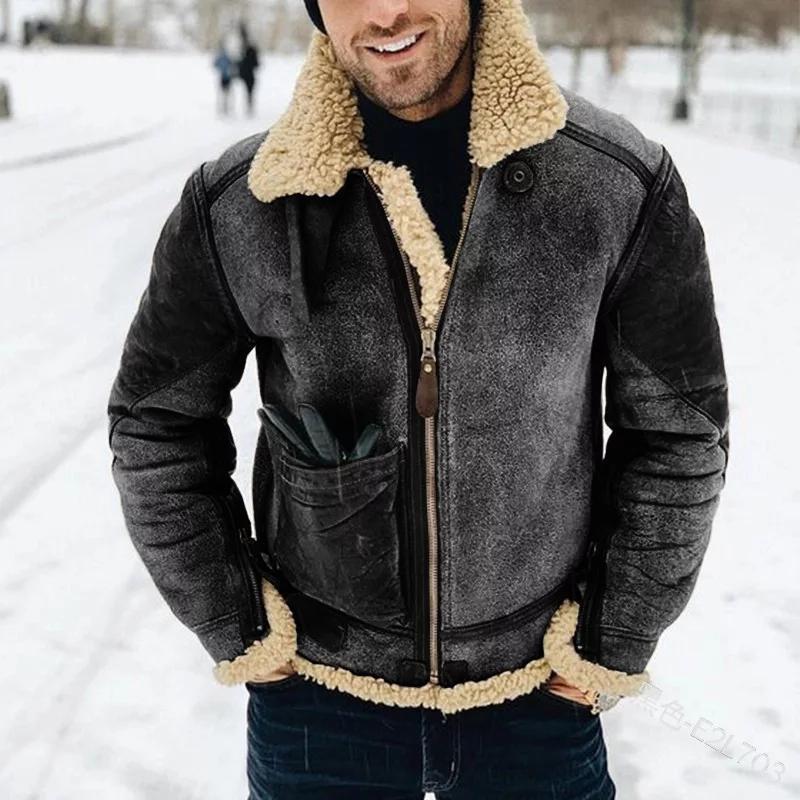 Leonard Lederjacke mit Lammfellfutter