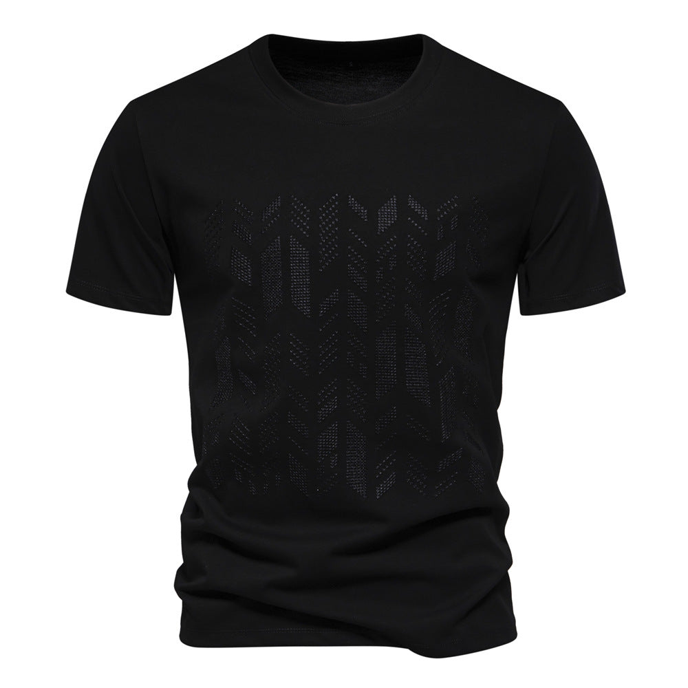 Herren T-Shirt mit innovativem Strukturdesign ModeGeist