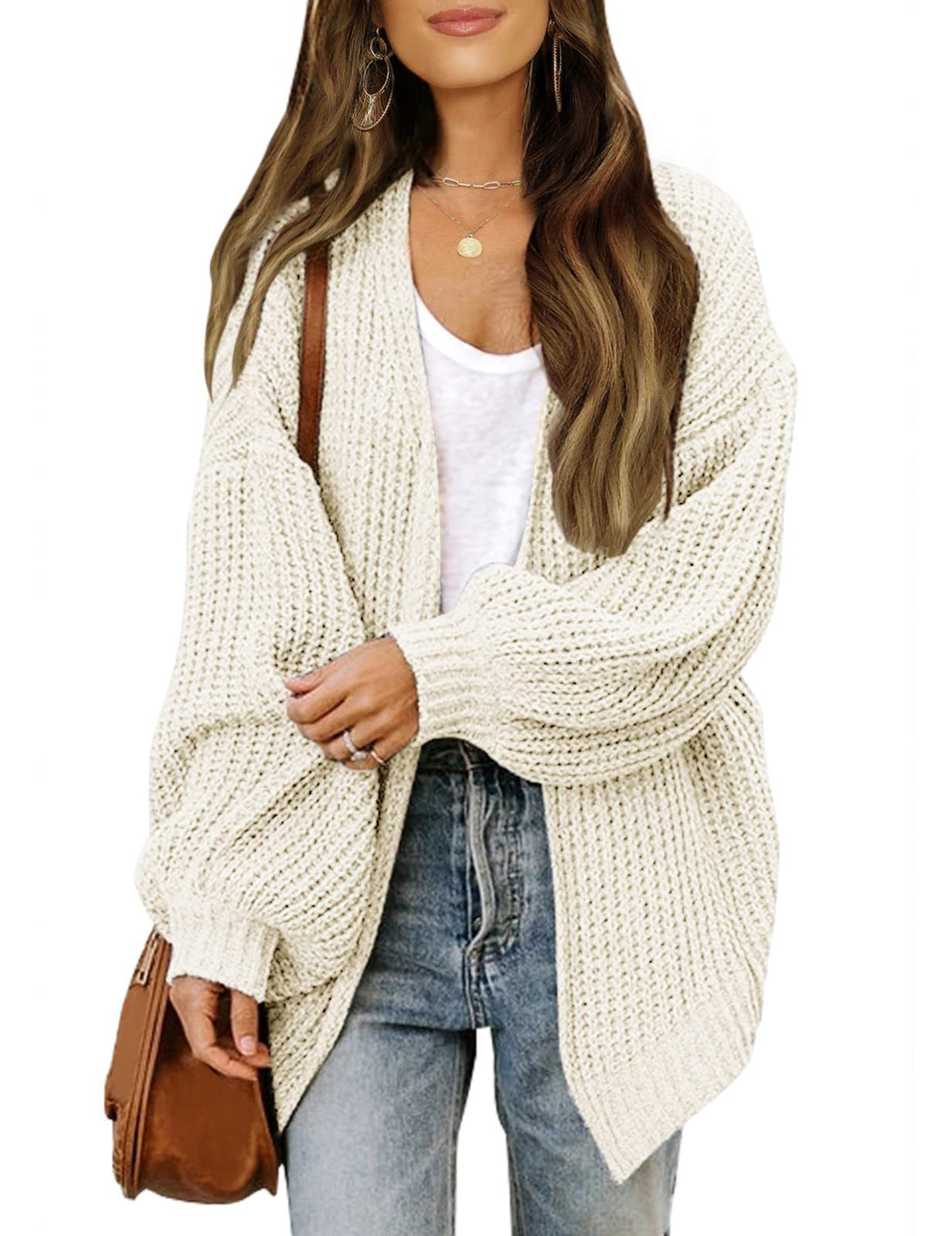 Damen lässige Strickjacke mit lockerer Passform ModeGeist