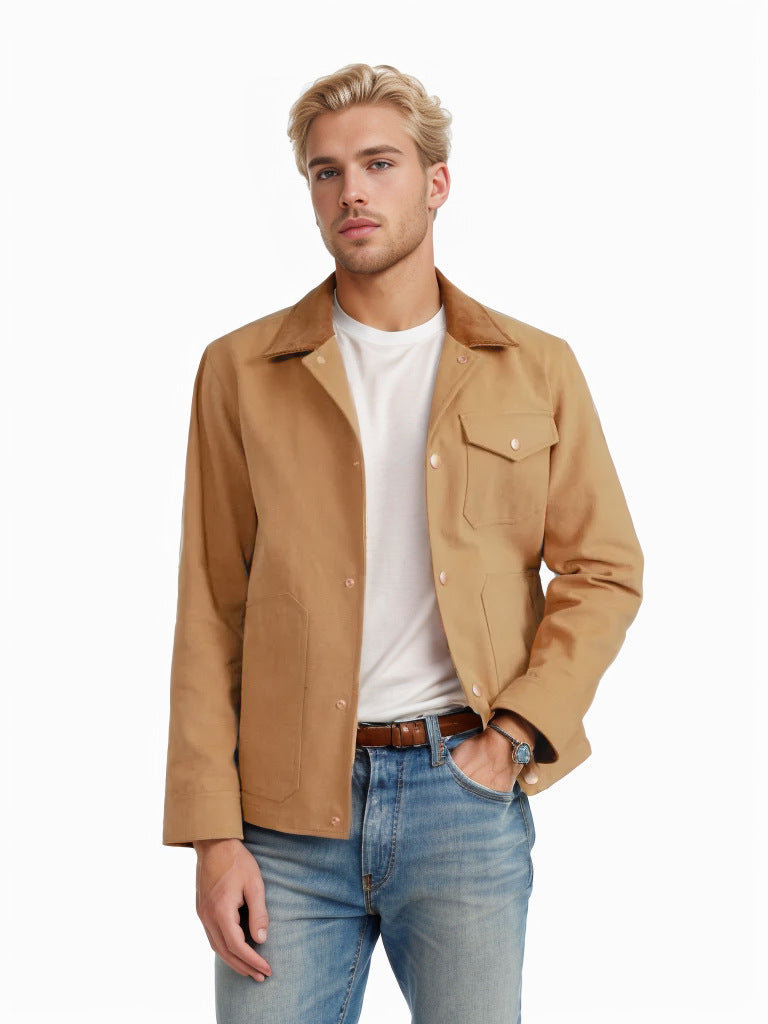 Herren zeitlose Jacke mit strukturiertem Design ModeGeist