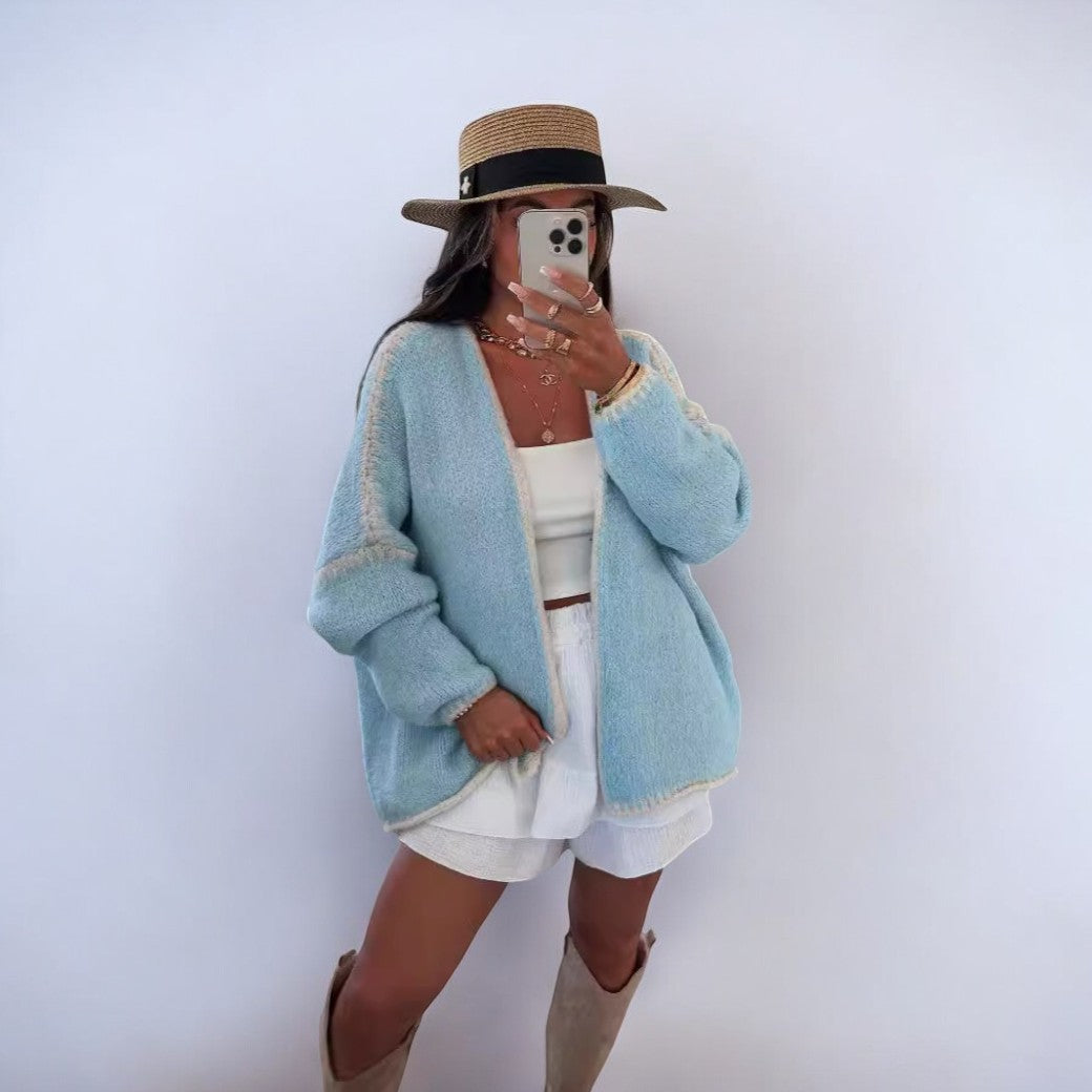 ModeGeist | Elegante Strickjacke Im Overgröße Stil