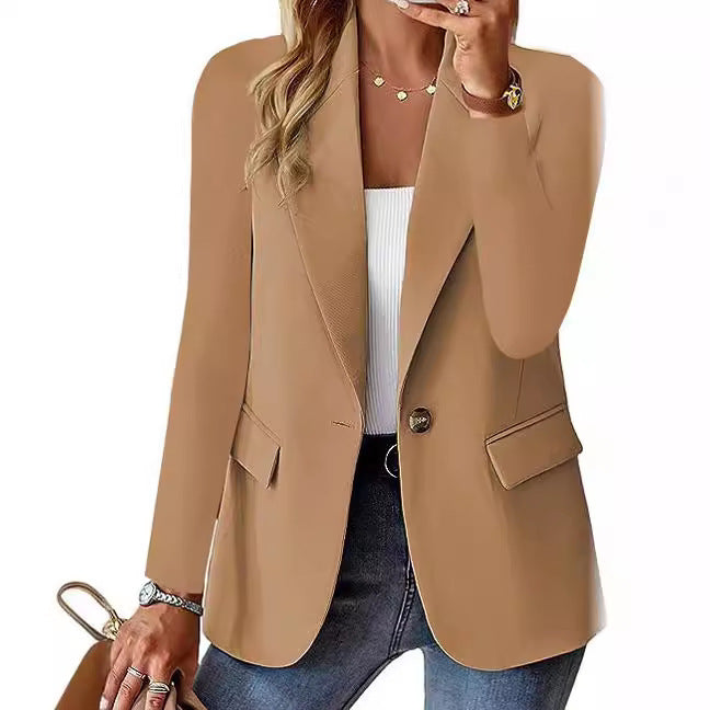 Damen Eleganter Blazer mit strukturiertem Design und praktischen Taschen ModeGeist