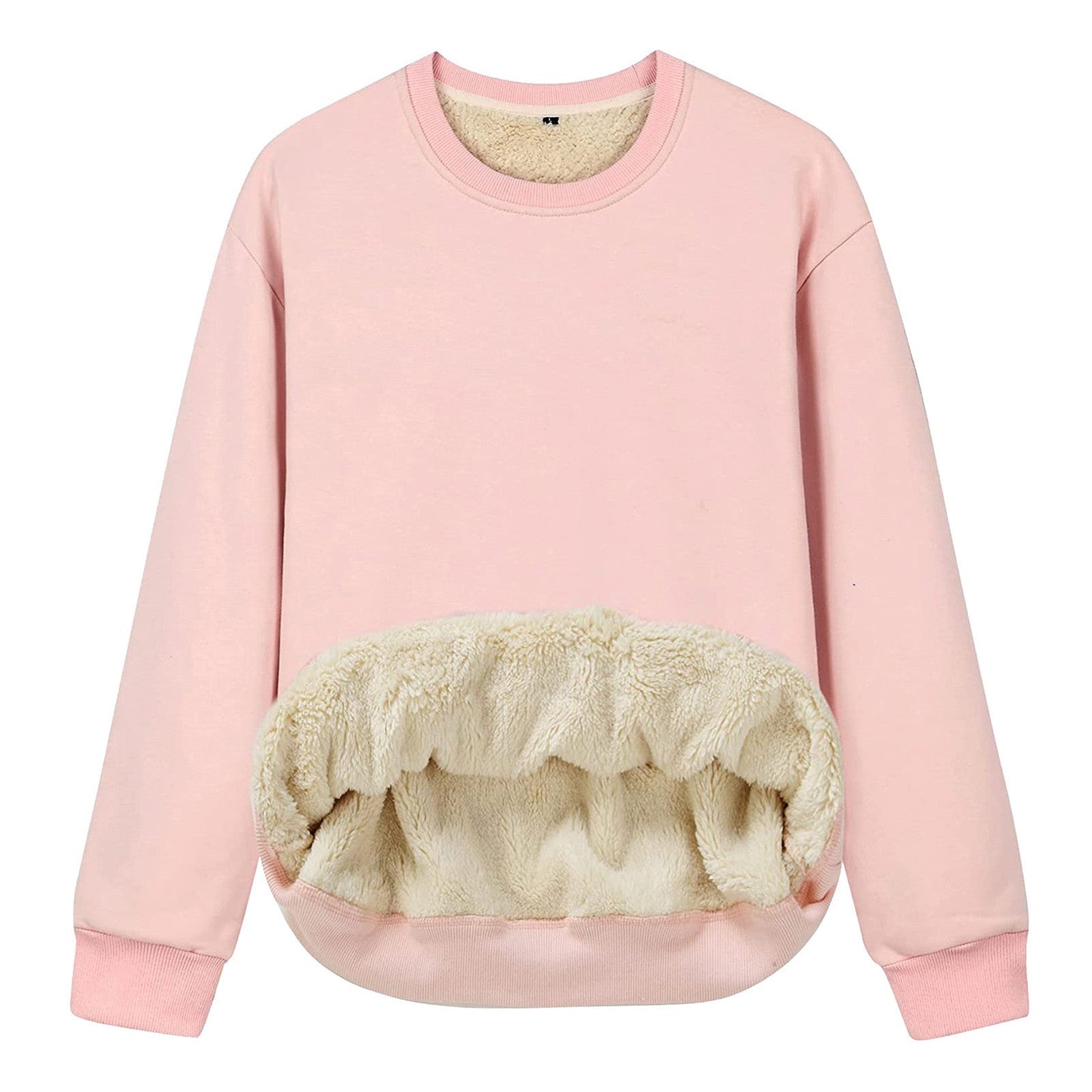 Damen Kuscheliger Sweatshirt mit weichem Innenfutter und Rundhalsausschnitt ModeGeist