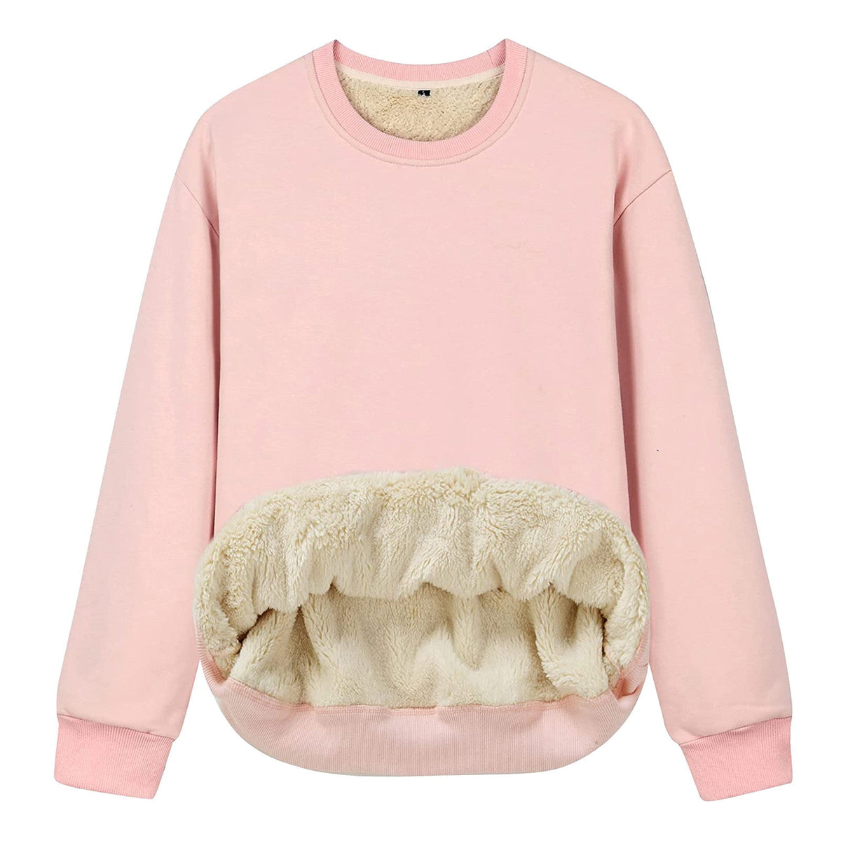 Damen Kuscheliger Sweatshirt mit weichem Innenfutter und Rundhalsausschnitt ModeGeist
