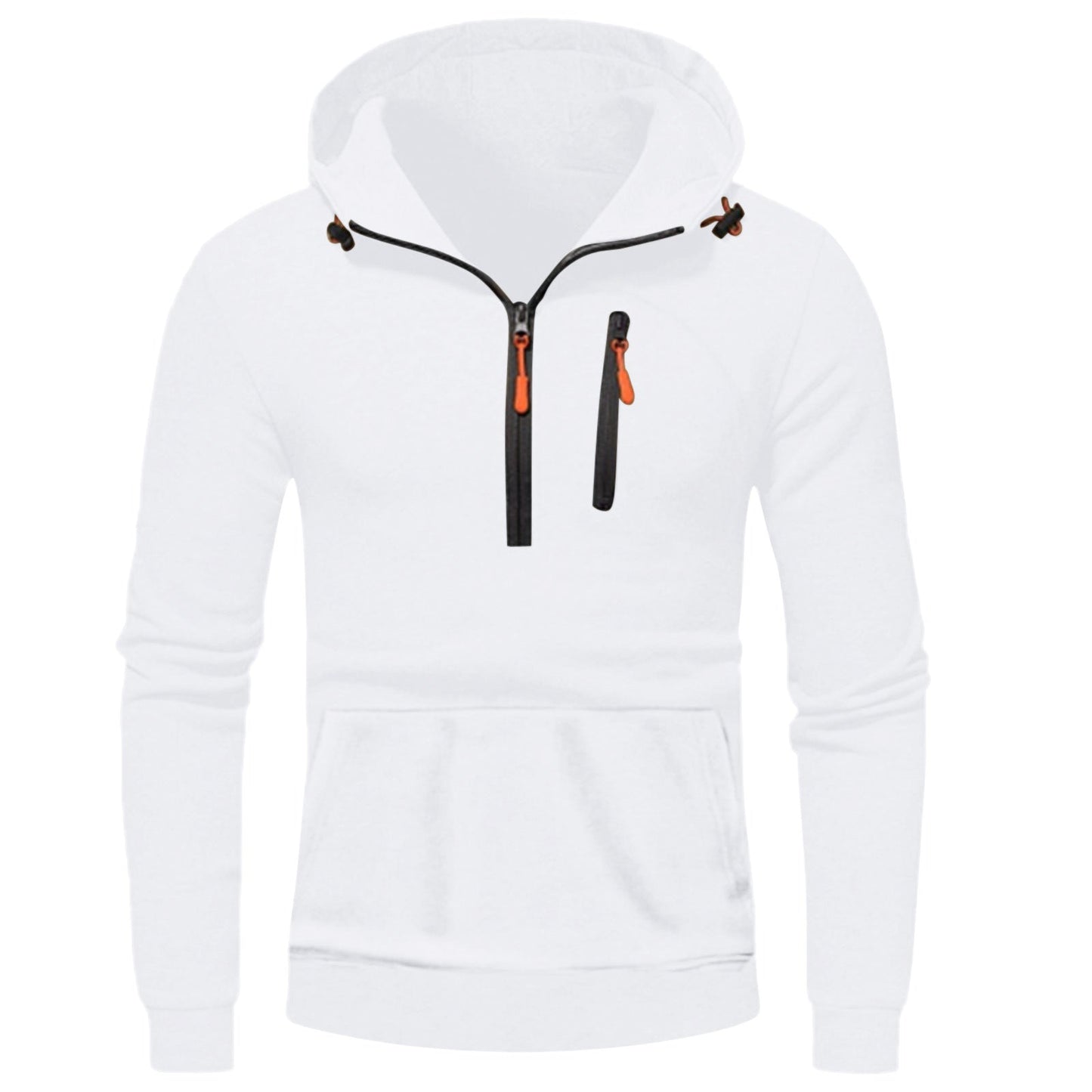 Herren moderner Kapuzenpullover mit innovativem halben Reißverschluss ModeGeist
