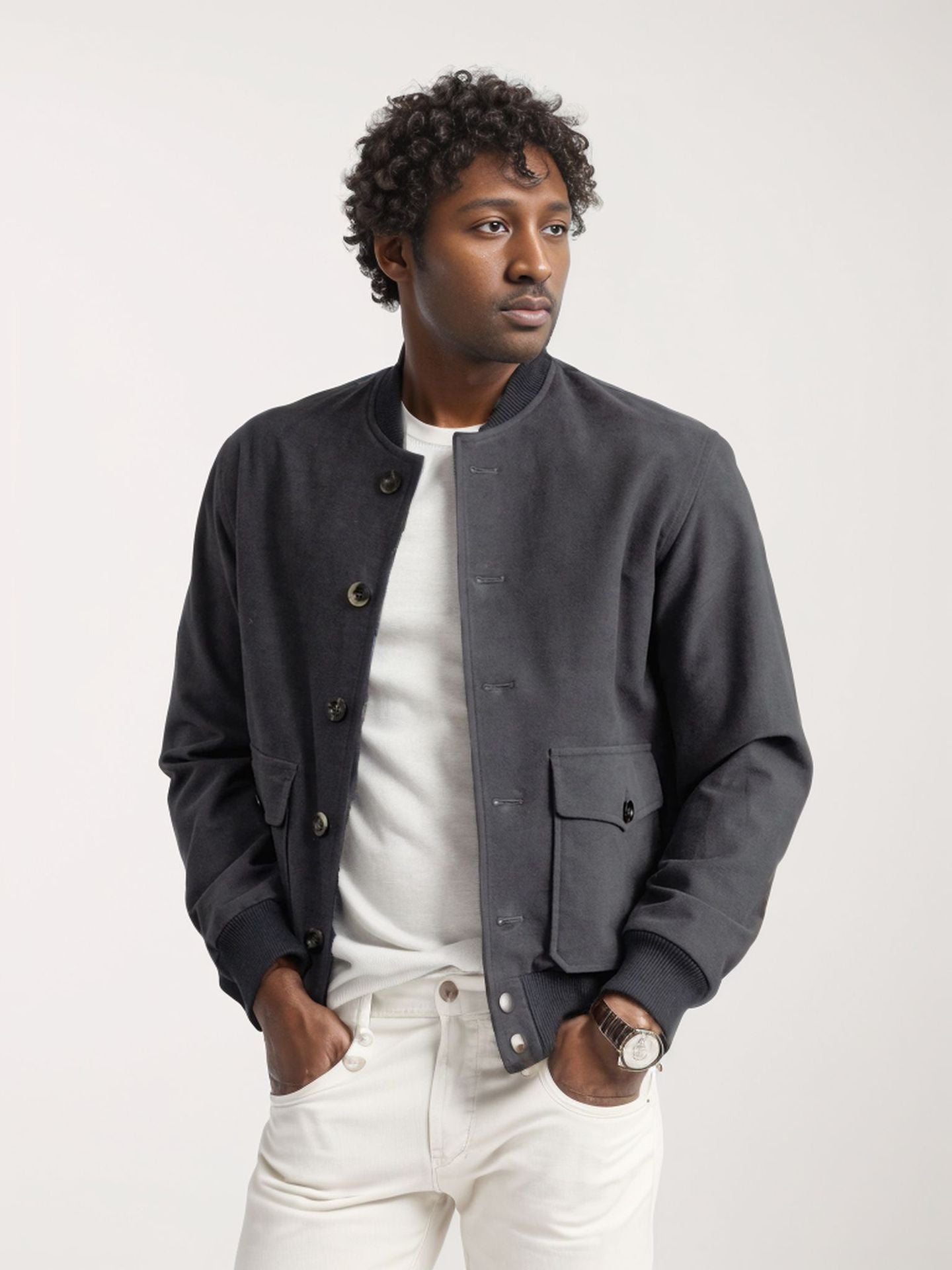 Herren lässige Steppjacke mit praktischen Taschen ModeGeist